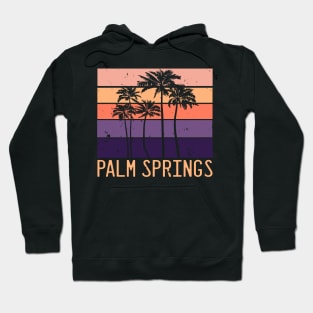 Palm Springs Vacation Getaway Cool Color Vintage Design Hoodie